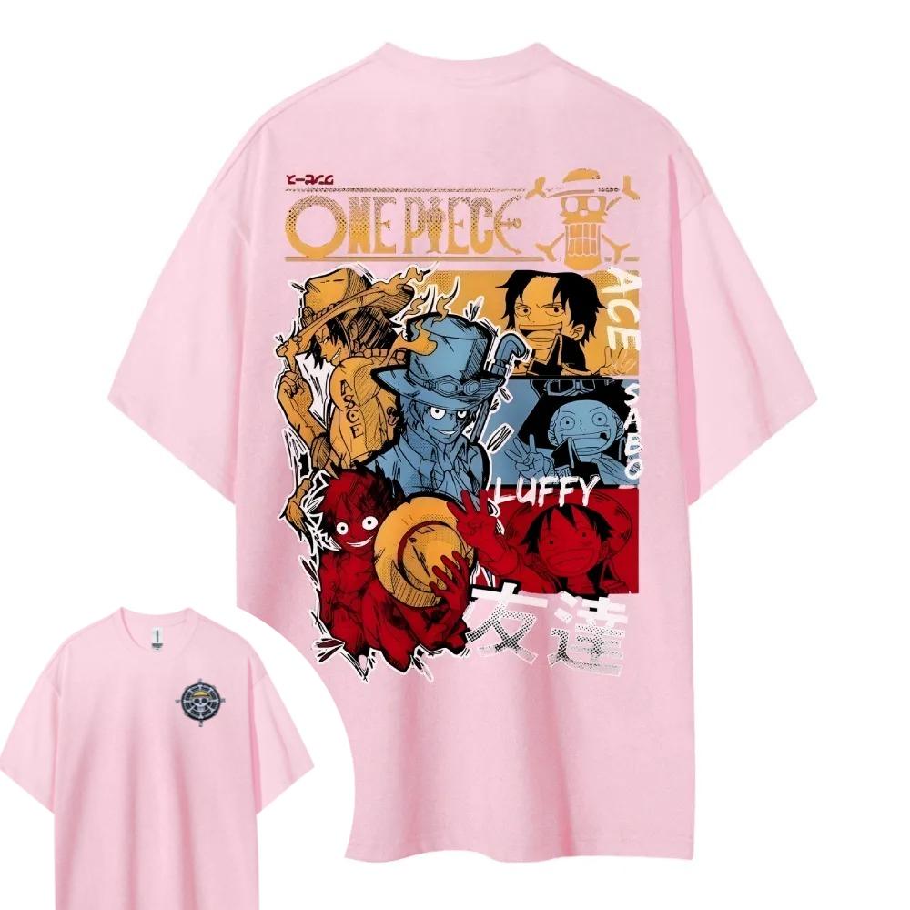 ONE PIECE Three Brothers Short Sleeve Mens and Womens Same Comfortable Short Sleeve Couples Casual Short Sleeve Popular Top