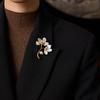 Moon Blossom Baroque Pearl Brooch: Retro Plant-Inspired Luxury Accessory Gift