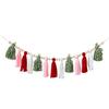 Bohemian Tassel Christmas Fireplace Decoration Banner