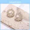 Sophisticated Alloy Crystal Drop Earrings With Irregular Shape For Female Fashion Accessories