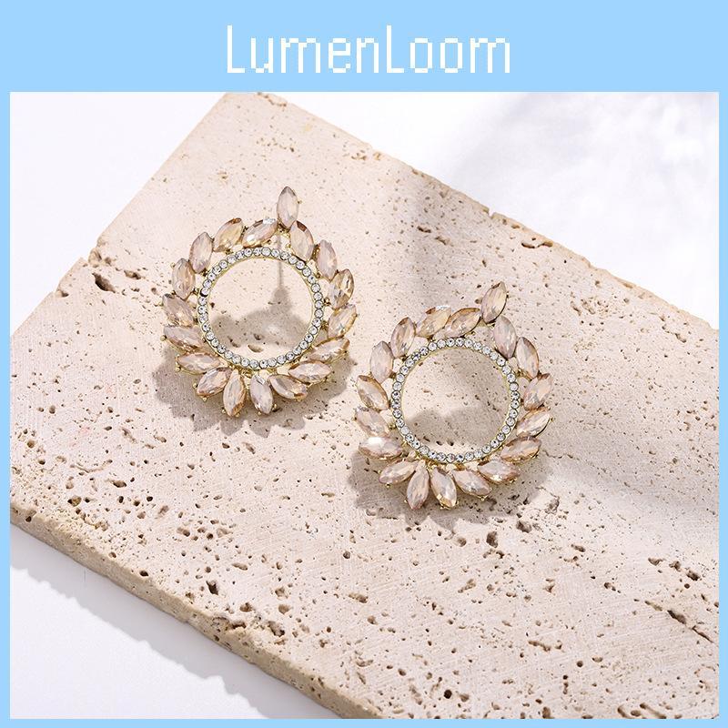 Sophisticated Alloy Crystal Drop Earrings With Irregular Shape For Female Fashion Accessories