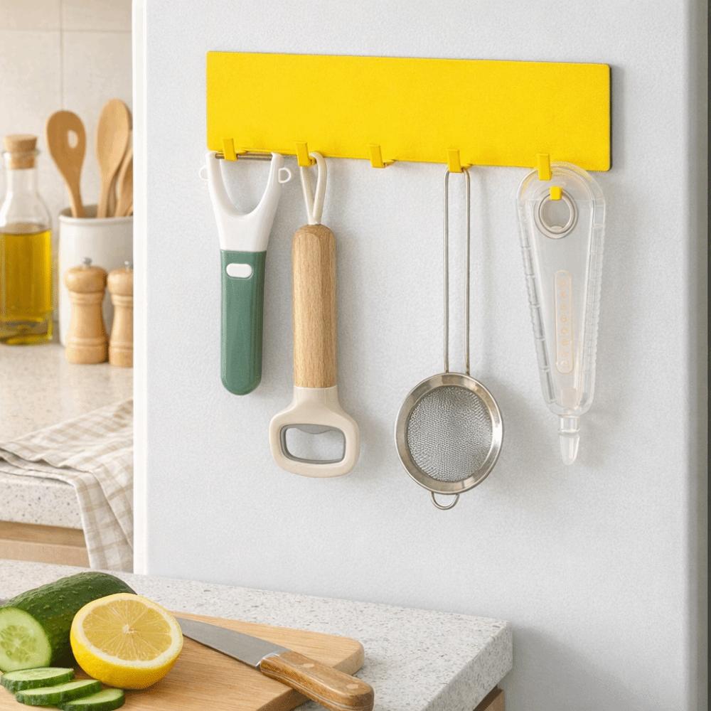 No Punch Refrigerator Magnetic Hook Multi-functional Side Storage Rack  Refrigerator Side