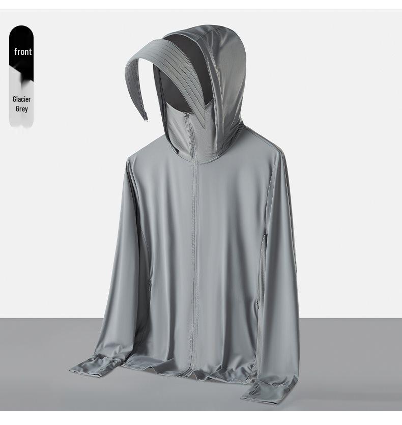 Abbigliamento con Protezione Solare UPF 100+ in Seta di Ghiaccio per Uomo e Donna - Leggero, Traspirante, Abbigliamento Estivo da Esterno, Anti-UV