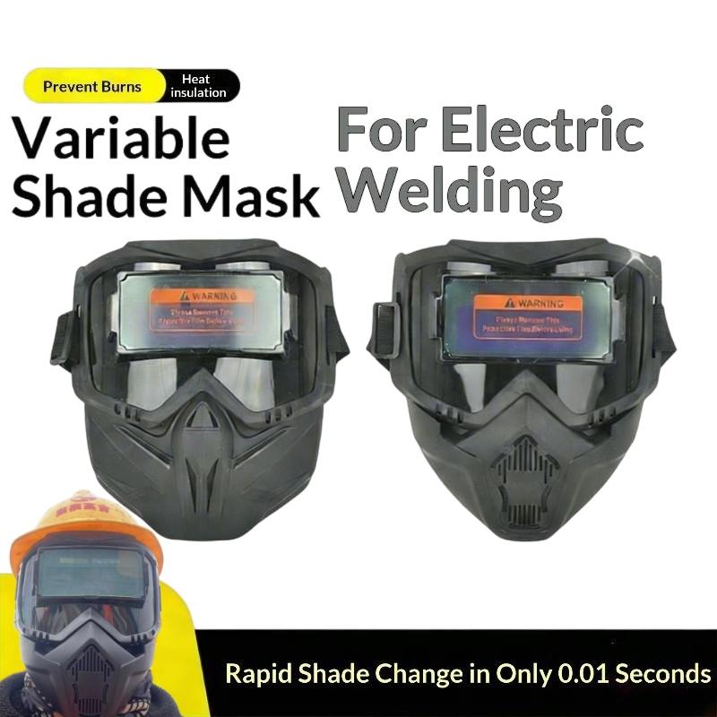 Selbsttönende Schweißmaske True Color Schnelle Abdunkelung Schlagfest Elektrische Maske für den Schiffbau Schweißprojekte