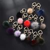 Mink Fur Love Keychain Elegant Fur Small Pendant Fur Ball Alloy Love Keychain
