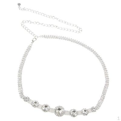 Rhinestone Waist Chain Belt Metal Waistband For Wedding Woman