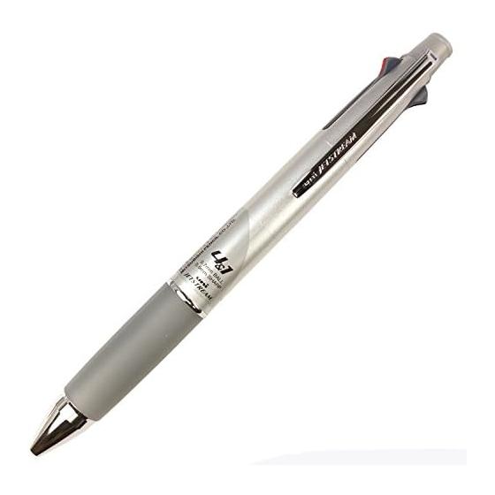 Mitsubishi Pencil Jetstream 4&1 Multi Pen, 0.7mm, Silver, Smooth Writing, Black, Red, Blue, Green Ballpoint Pens, 0.5mm Mechanical Pencil, Knock