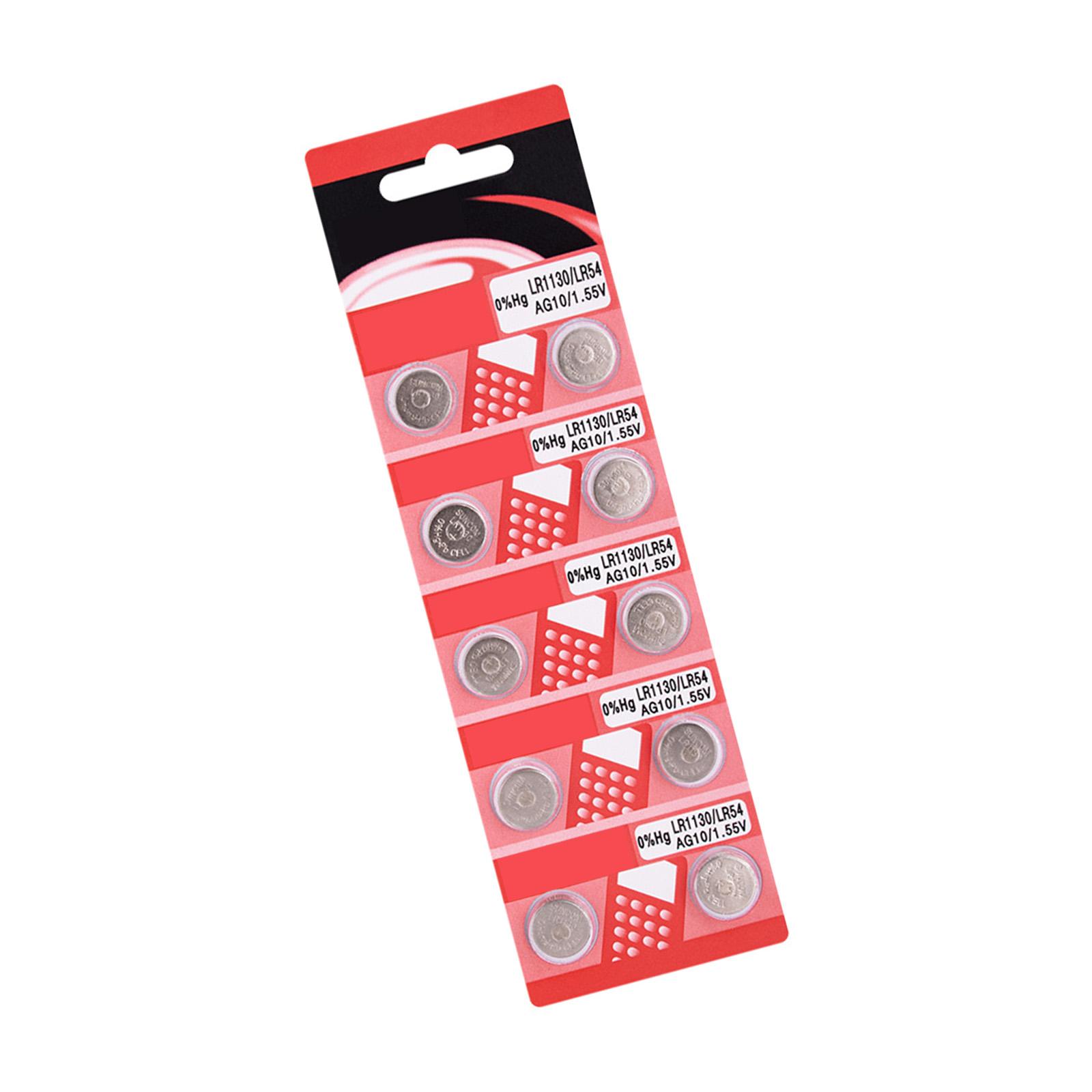 

Упаковка из 10/20 батареек таблеточного типа высокой емкости AG10 LR1130 Щелочная батарейка таблеточного типа AG10 LR1130 для малой электроники A