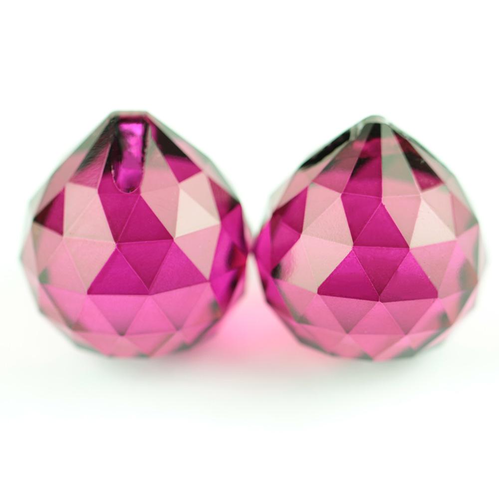 Boules suspendues en cristal K9 de différentes couleurs 15 mm/20 mm/30 mm/40 mm Prismes en verre Boules facettées Feng Shui Décoration d'arbre de mariage de fête d'hôtel