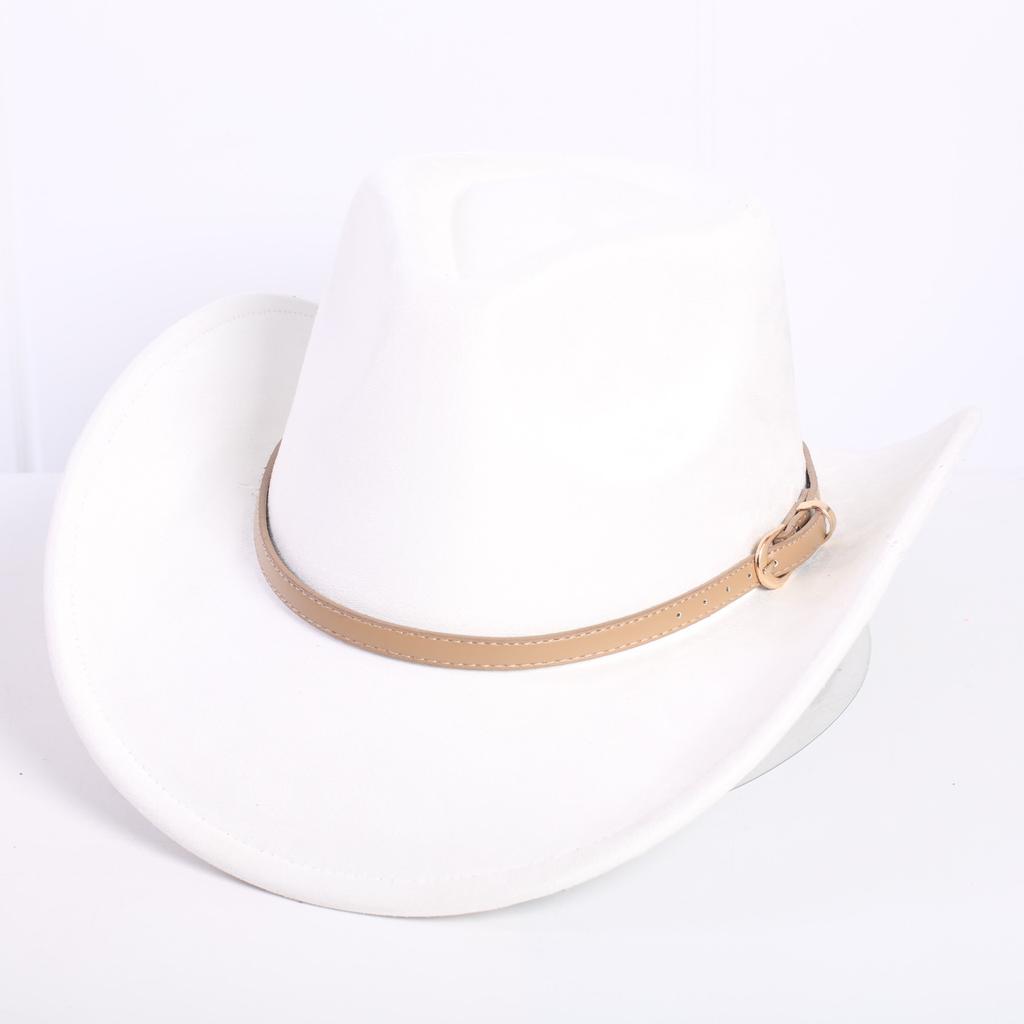Popular European and American classic suede western cowboy hat men's and women's fashion LO style peach heart cowboy hat