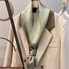 100% mulberry silk satin 15 * 145 silk solid color long scarf women's spring summer double-sided silk scarf