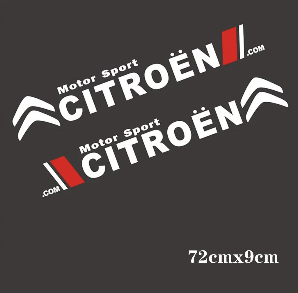 Car Sticker 2PCS Waterproof Car Logo Door Side Stickers Creative Body Decor Logo Decals for Citroen DS Series C2 C3 C4 C5 C6 C8