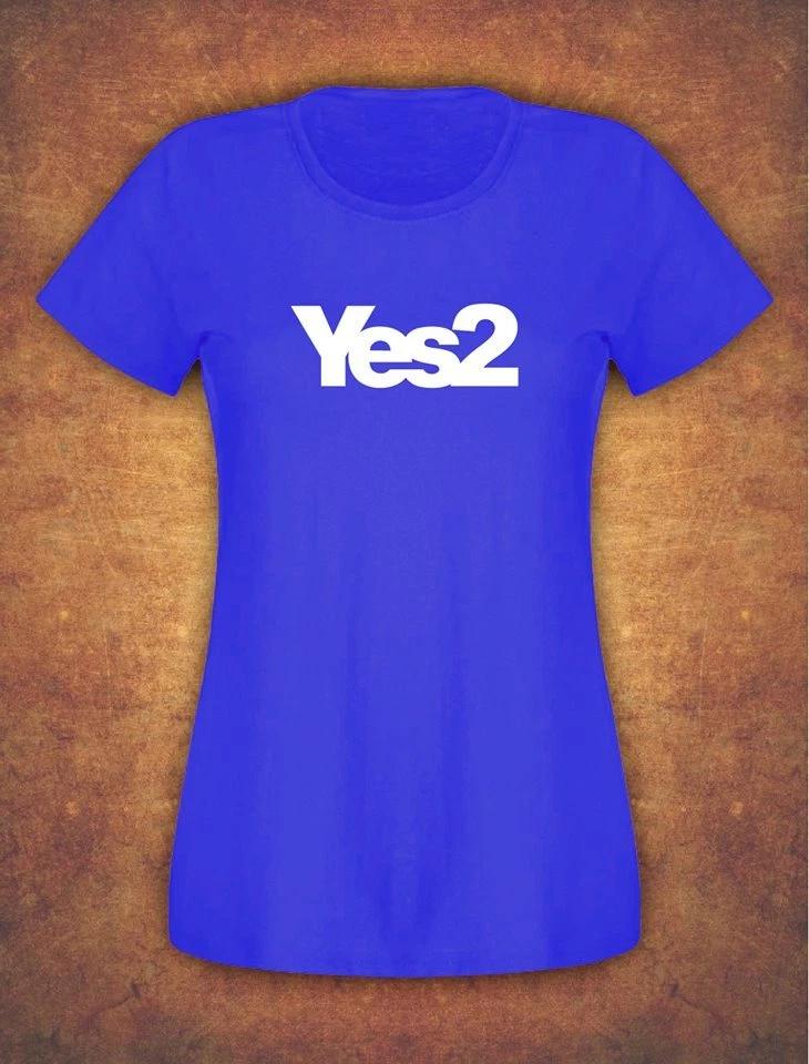 Yes 2 Scotland Referendum Scottish T- Shirt Female Royal Blue XL