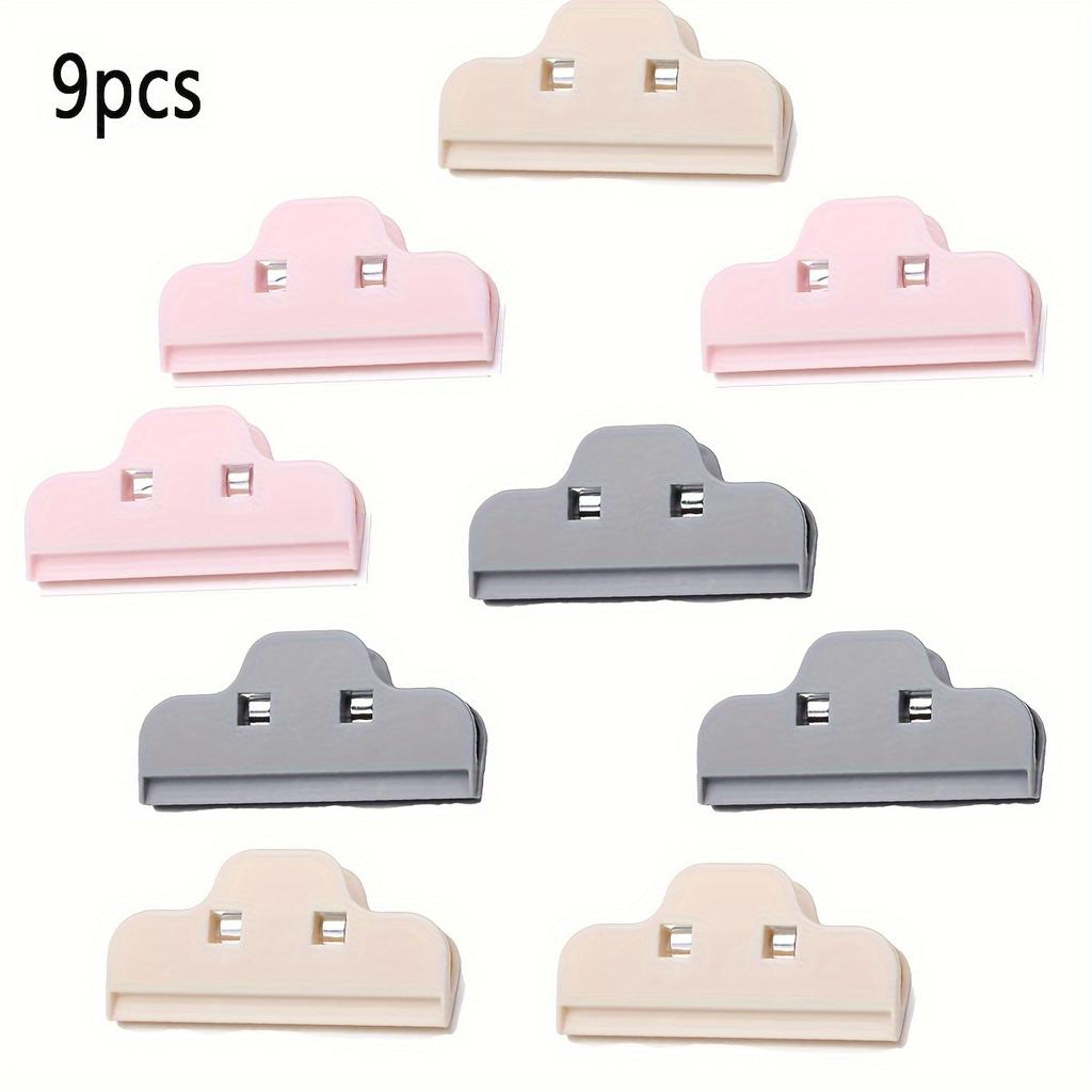 9pcs Colorful Plastic Snack Bag Clips-Secure Food Seal for Kitchen, Dining, and Dining Accessories- Perfect for Candies, Nuts
