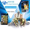 5PCS WH148 6Pin Rotary Potentiometer B1K B2K B5K B10K B20K B50K B100K B500K 20MM Shaft Amplifier Dual Stereo Potentiometers Kit