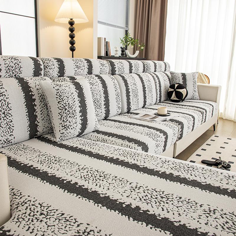 Elastic Sofa Seat Cushion Cover, Thickened Fully Fitted Slipcover For Living Room, Anti-Slip, Easy To Clean, Fits Chaise Sofas