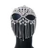 Full Face Masquerade Mask Veil Facial Jewelry Accessories Personality Rhinestone Mask  Party
