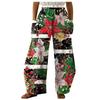 Women's Fashion Christmas Elements Printed Loose Casual Wide Leg Pants