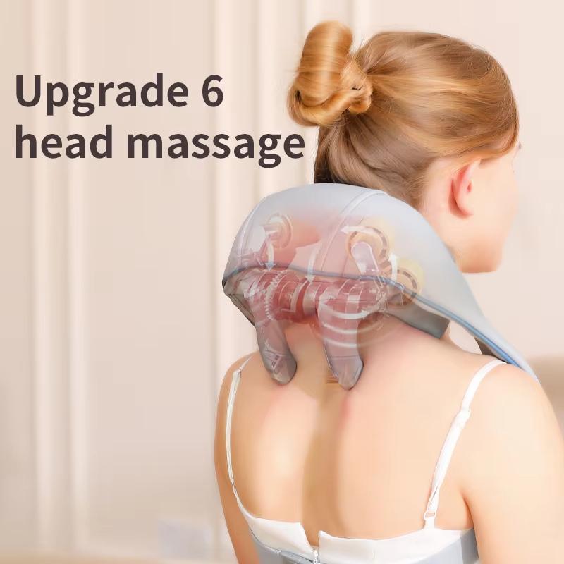 Cordless Neck Shoulder Massager with Heat,Portable Lightweight,Shiatsu Back Massager Pillow for Neck Traps,Gifts for Mom Dad