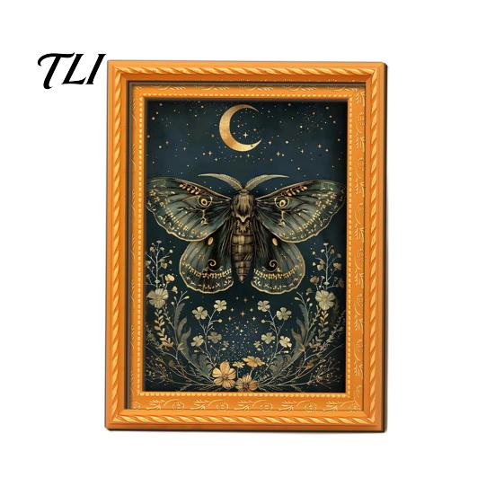 Kitchen Appliance Magnets Wooden Retro Frame Fridge Magnet, Strong Magnetic Decor Refrigerator Magnet for Refrigerator, Office Whiteboard Decoration