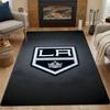 LA Kings Logo Design Teppich Gemusterter Teppich, rutschfeste Matte geeignet für Wohnzimmer- und Schlafzimmer-Sofas