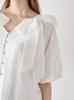 Snidel Ribbon Puff Blouse SWFB251205 White Women's