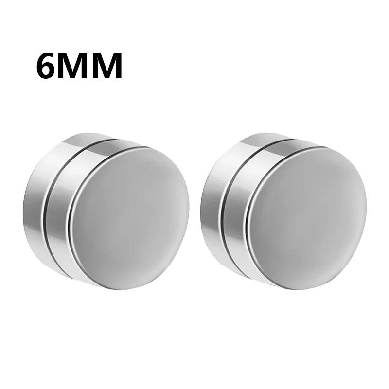 Kristallen Sterke Magnetische Oorclip Oorbellen voor Mannen en Vrouwen Punk Ronde Zirkonia Magneet Oorbellen Niet Gepiercete Sieraden