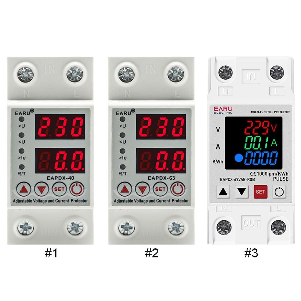 Relè Di Protezione Sottosopra Tensione 220V 40A - Display Duale Per Din Rail - Foto 6