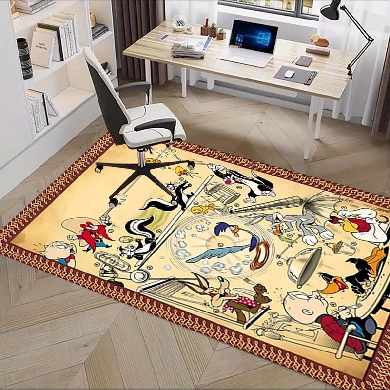 Looney Tunes Office Chair Mat: Cartoon Characters for Home Decor, Sofa Rug