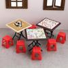 1 Set Dollhouse Mini Gomoku Chess Toy Simulation Miniature Flying Chess Model Doll House Accessories Desktop Decoration