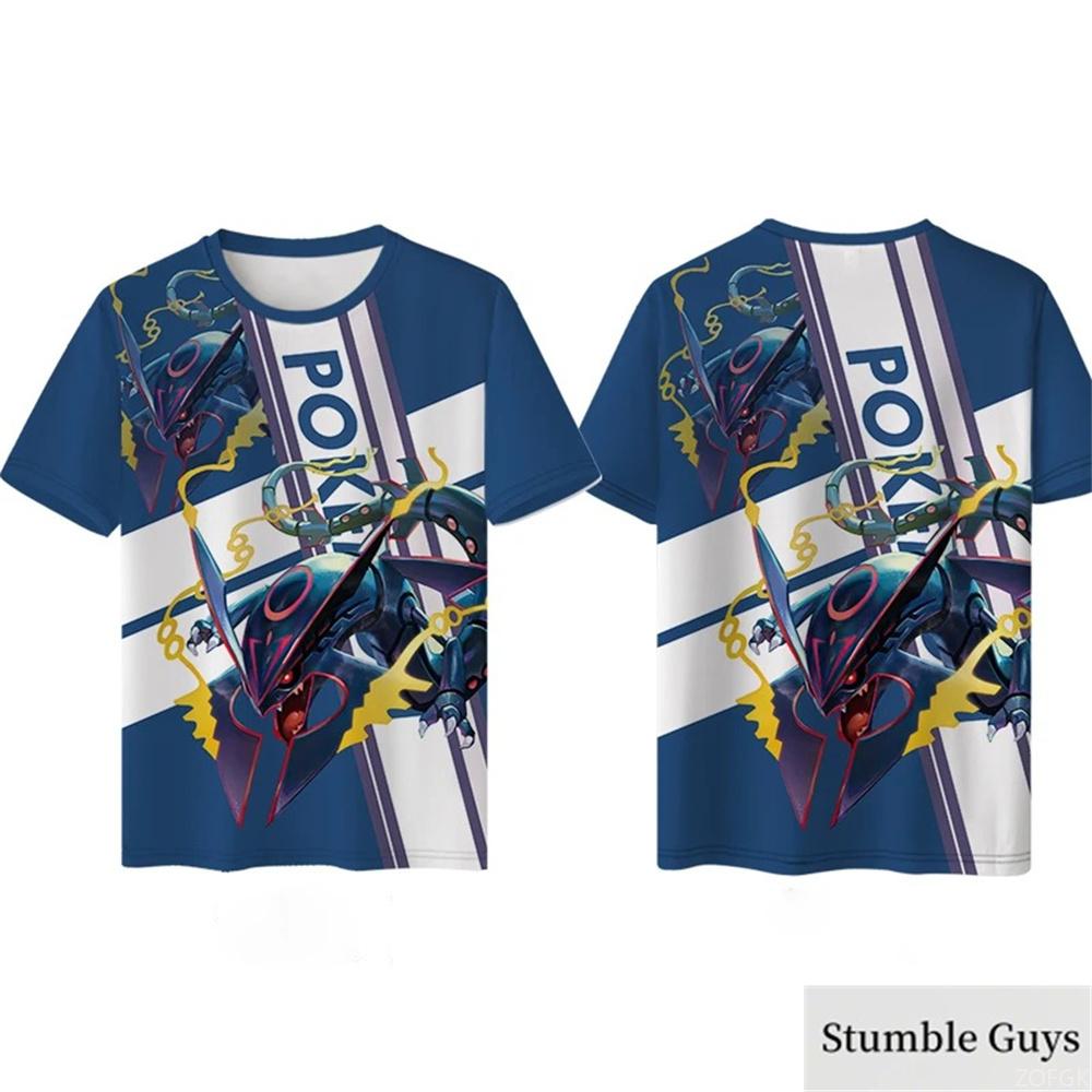 Pokemon Summer Cartoon Fashion 3D Print T-shirt Kids Boys Girls Pikachu T-shirts Kids Harajuku Cute Clothing Men Women Clothes