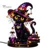 Whimsical Home Accents Gothic Witch Hat Night Light, Warm Glow Acrylic Halloween Decorative Lamp, Vintage Creative Props Spooky Decor for Mantel Shelf