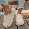 Fashion Winter Women Boots Fashion Fuzzy Fur Anti-slip Soft Sole Outdoor Indoor Warm Comfort Men Leisure Plush Boots Women Shoes Women