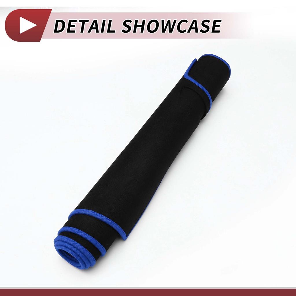 HEROFFIX Dashboard Mat for Toyota Raize A200A and Daihatsu Rocky Interior Dashboard Cover with Sun and Scratch Suede Black with Blue Custom Parts and