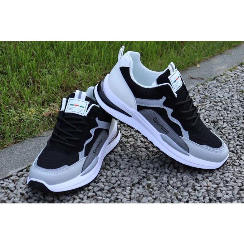 Herres fritidssneakers, pustende reisesko i mesh, sko med tykk såle, M motetrendsko