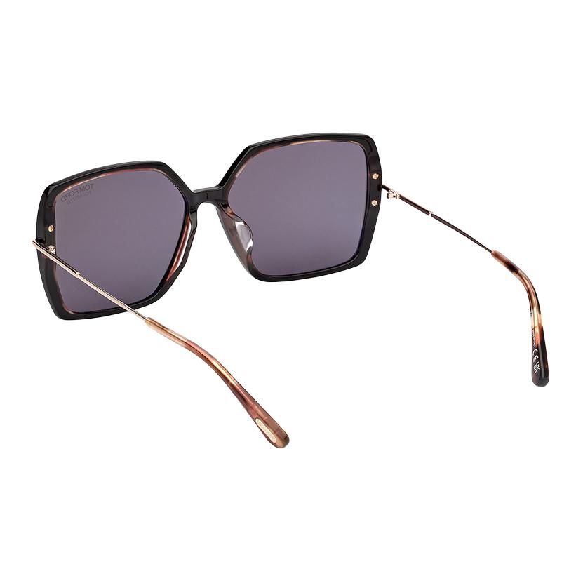 TF Spiegelbeine Colorblock Design Metall Quadratische Sonnenbrille Unisex Sonnenbrille Gold FT1039F-05D