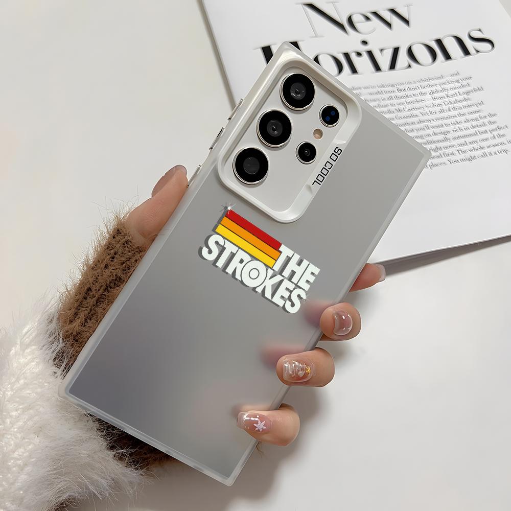 Rock The S-Strokes Phone Case For Samsung Galaxy S25 Edge S24 S23 S22 S21 S20 Ultra Funda Silicone Silver Cover