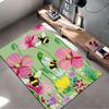 Colorful Flowers and Bumblebees suitable as a non-slip mat for the living room or bedroom sofa