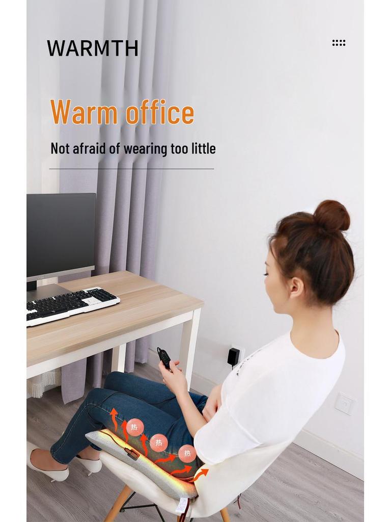 Electric Infrared Heating Seat Cushion with Adjustable Temperature for Office Chair