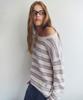 ROLAROLA Nubasic Stripe Boatneck Loose Fit Knit Pink