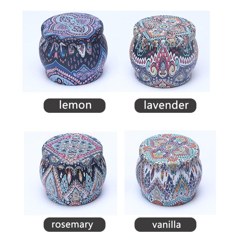 Tinplate Candle Festive Atmosphere Aroma Candle Natural Plant Soy Wax Candle Fragrance Fragrance Atmosphere Candle