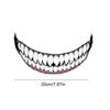 Motorcycle Hat Stickers Evil Smile Large Mouth Self Adhesive Hockey Hat Sticker Funny Car Accessories Vehicle Sticker Decoration