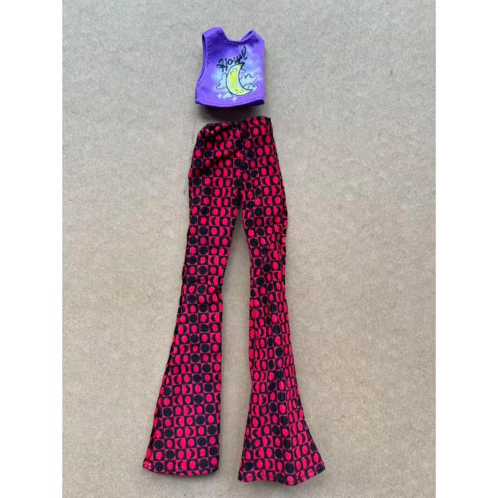 1/6 Schlanke Monsterpuppe DIY Ankleideset Buntes Tanzpuppen Outfit Mantel T-Shirt Hose Rock Kreatives Spielzeugpuppen Zubehör