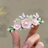 Elegant Traditional Chinese Hairpin with Floral and Butterfly Design - Suitable for Ages 14 and Above