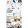 Power Strip Surge Protection Multi Socket 6 Outlets UK/US/EU Plug 1.8m Extension Cord with Type C 4USB Port Electrical Table Socket