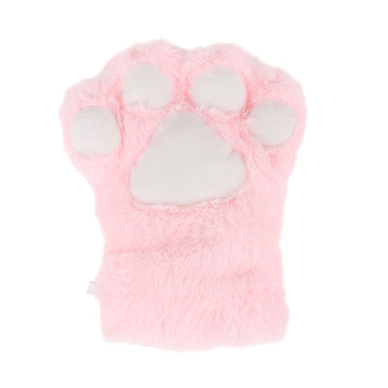 Cute Bear Cat Paw Gloves Fluffy Plush Cartoon Animal Anime Lolita Cosplay Mitten