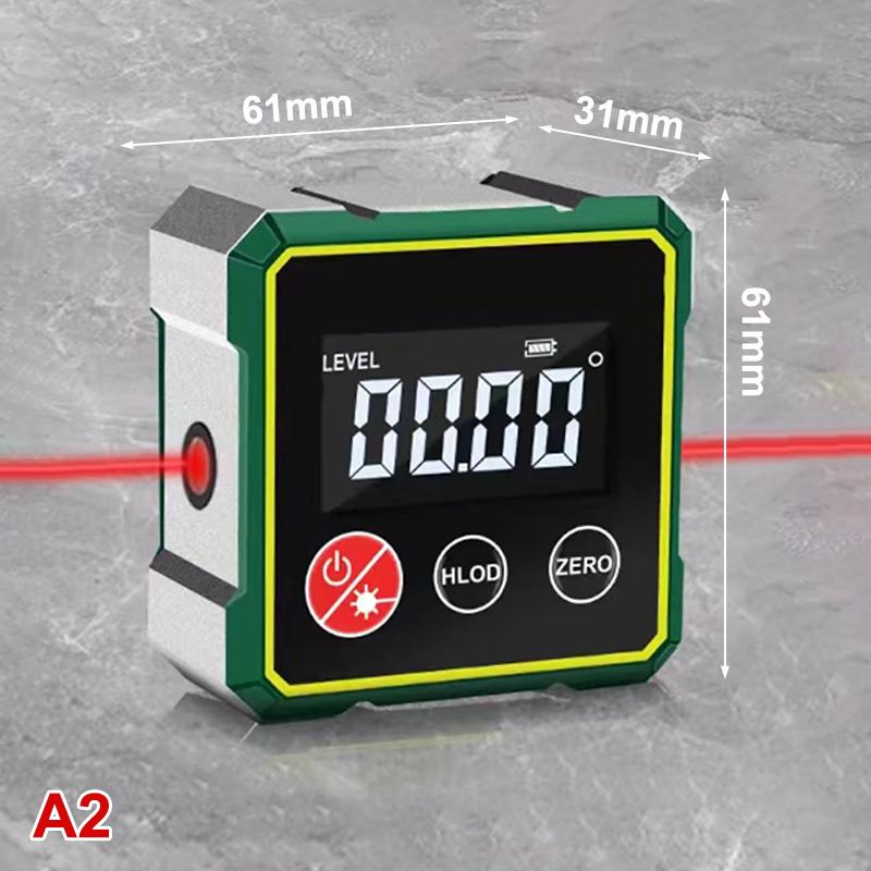 360° Magnetyczny Cyfrowy Miernik Kąta Z Elektronicznym Laserowym Miernikiem Poziomu Liniał Ładowanie Type-C LCD Elektroniczny Kątomierz Narzędzie Pomiarowe