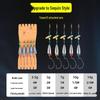Set di esche Texas Rig Anti-Incaglio Senza Nodo - Piombo a Proiettile a Lunga Gittata e Amo per Bass Drop Shot
