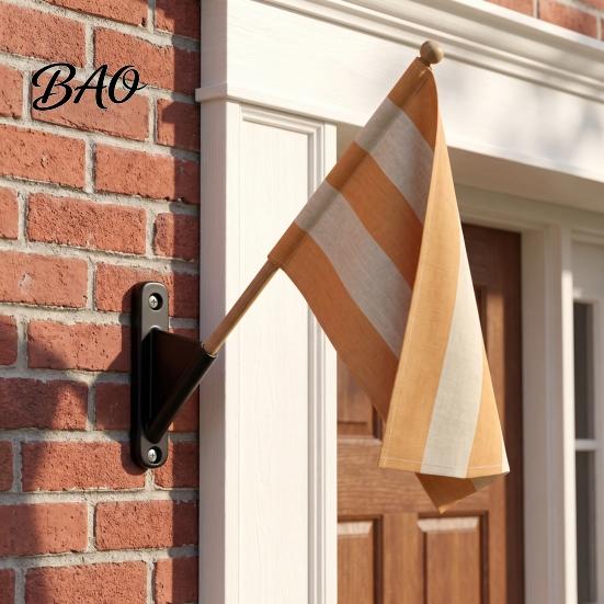 Small Flagpole Bracket Mini Stick Flag Holder with Screws, Wall Mount Pole Support Rack Holder, Display for Classrooms Offices Shops