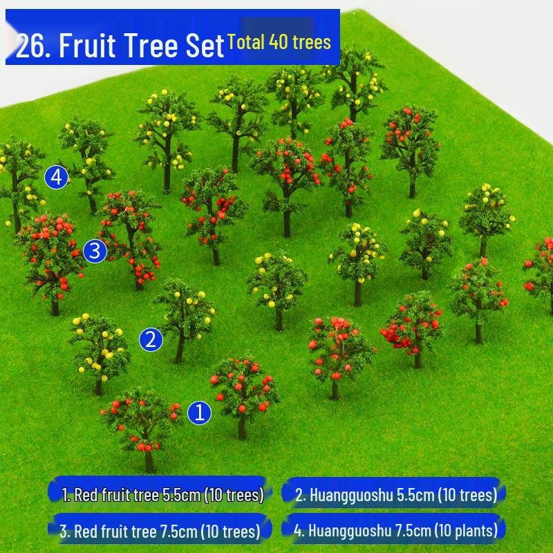 DIY Model Tree Set: Finished Landscape, Terrain, and Street Tree Ornaments